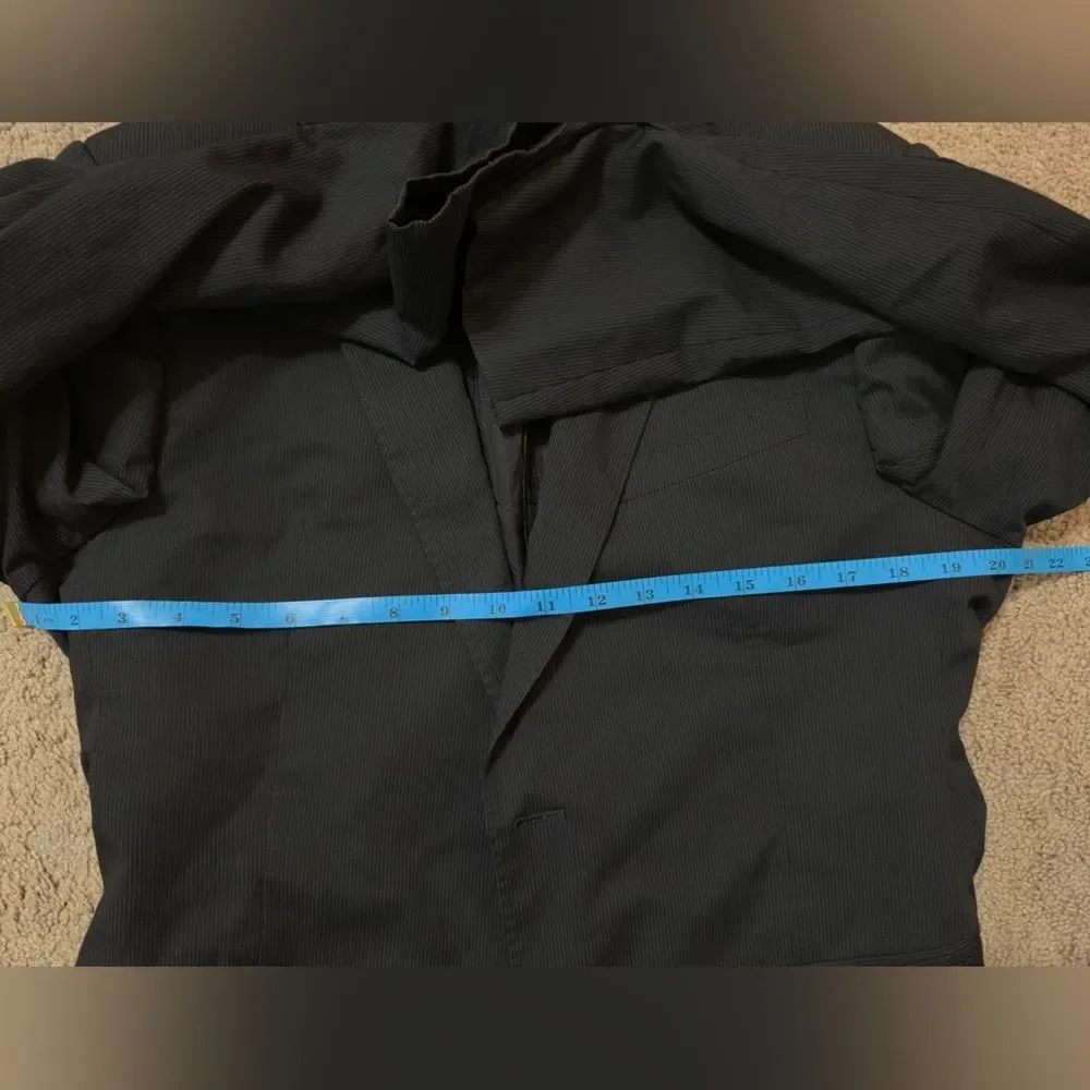 Armani Collezioni Black Pinstripe Blazer